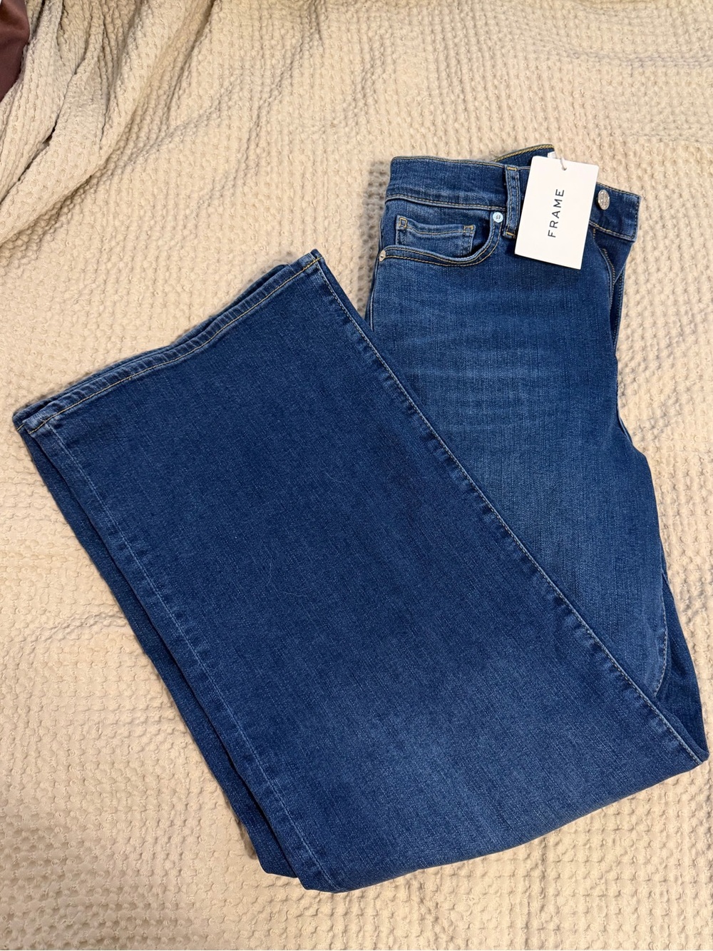 Frame Denim Le Slim Palazzo Jeans in Fema NWT